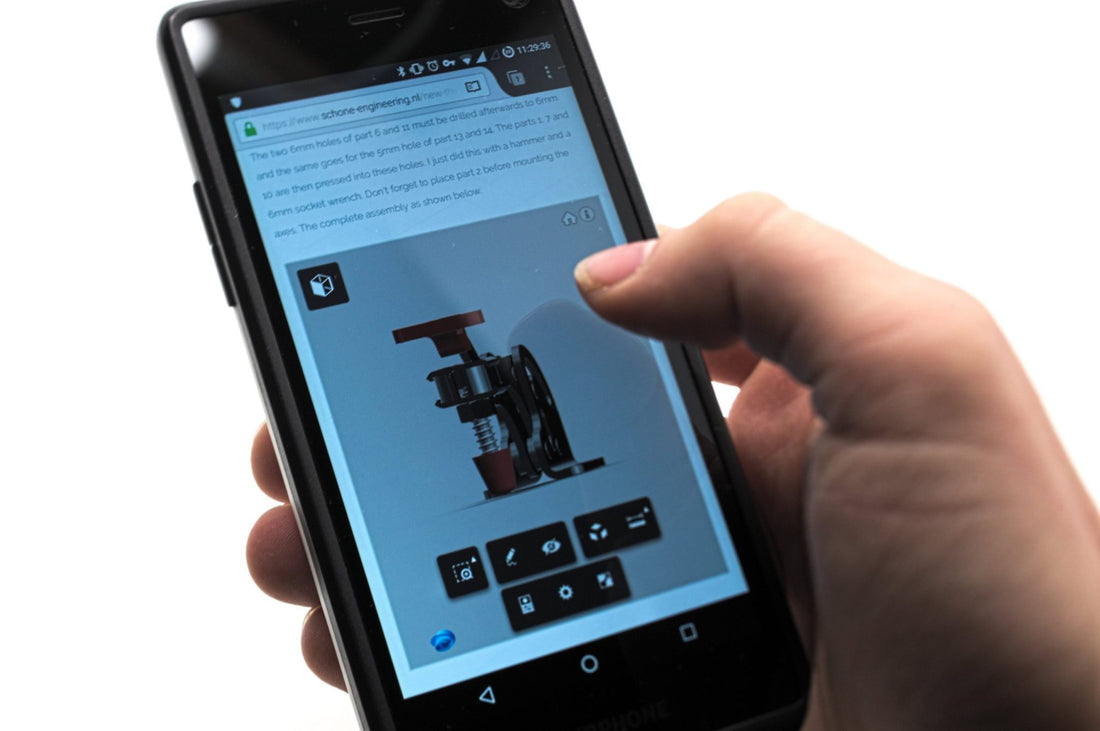 3D view of 3D printed objects
